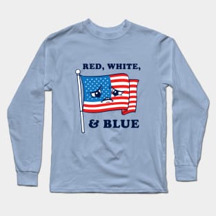 Red White And Blue Long Sleeve T-Shirt